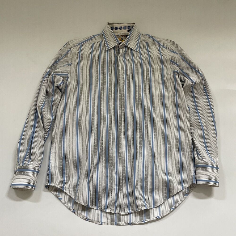 Robert Graham Shirt Adult Small Embroided Flip Cuff Western Cowboy Rodeo Country